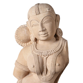 Carved Stone Apsara Statue From India