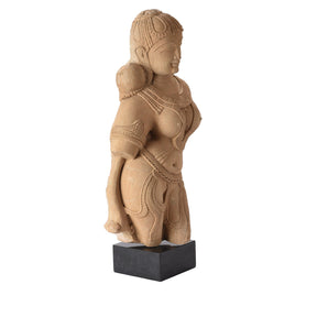 Carved Indian Stone Apsara Statue