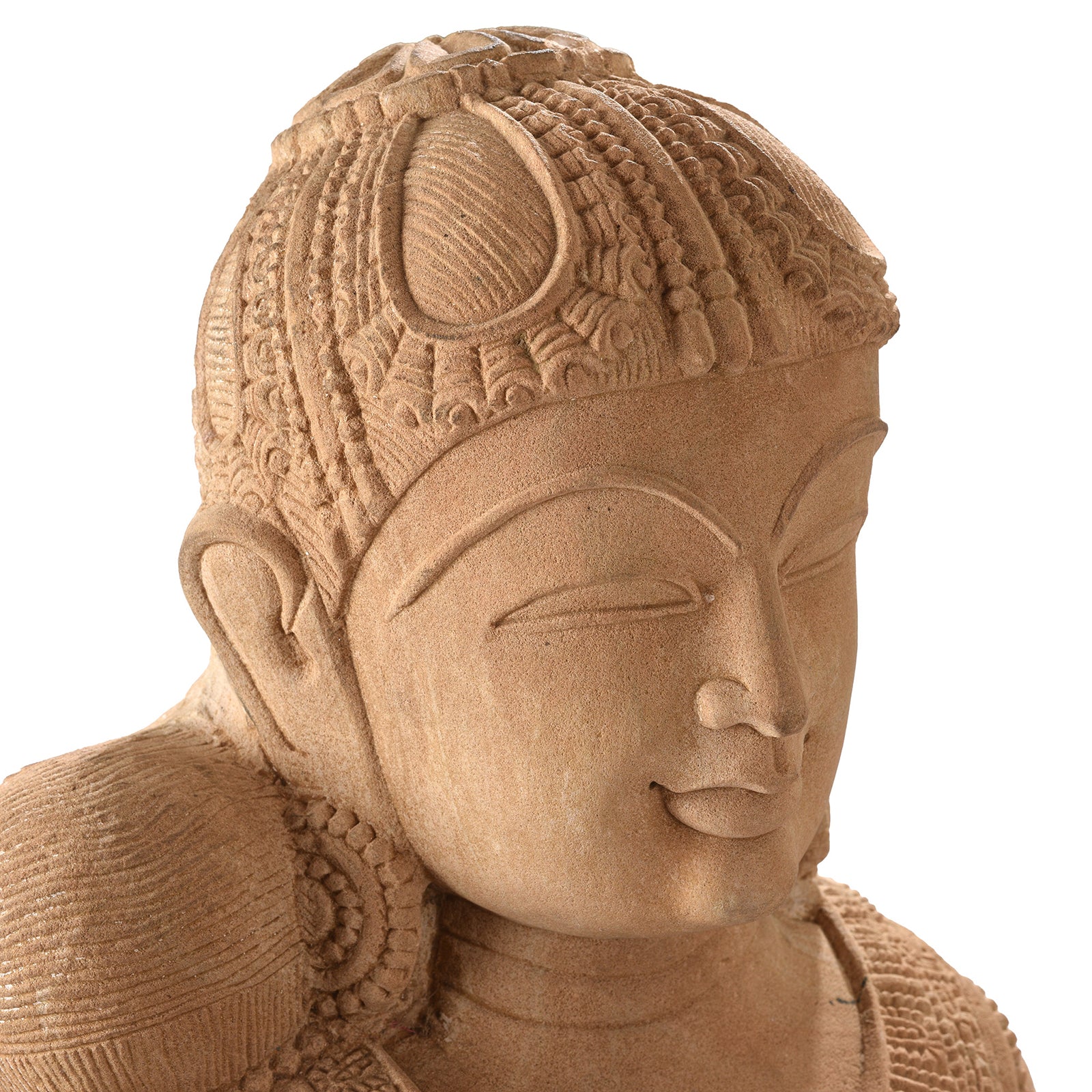Carved Indian Stone Apsara Statue