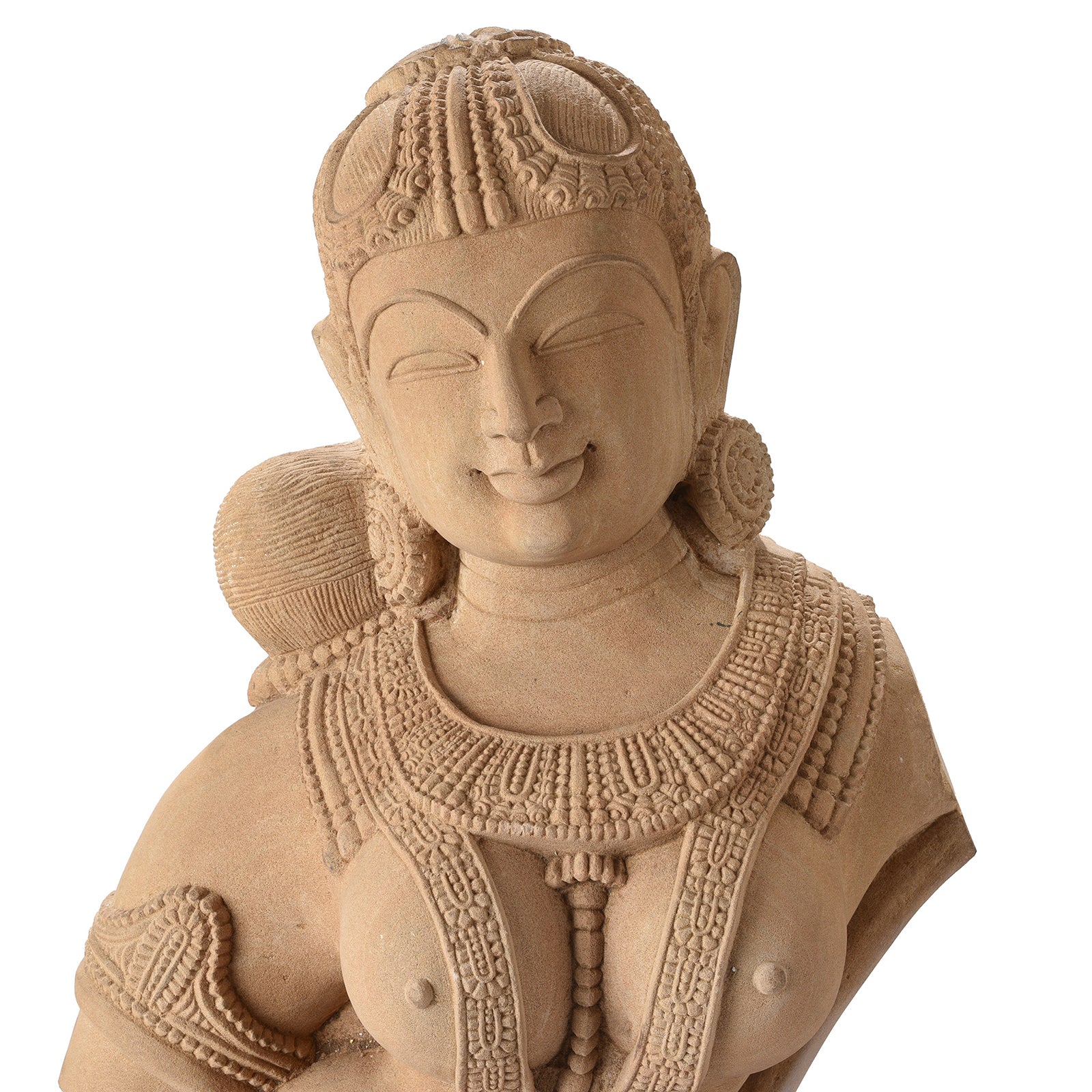 Carved Indian Stone Apsara Statue