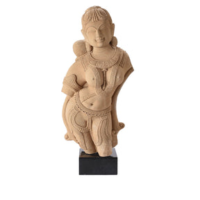 Carved Indian Stone Apsara Statue