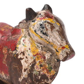 Old Painted Nandi Bull Toy From Andhra Pradesh - Ca 1950's