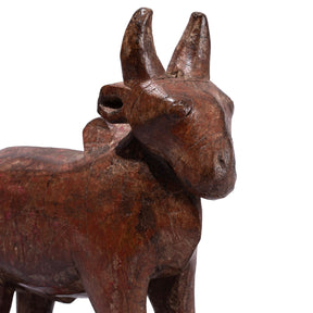 Teak Nandi Bull Toy From Andhra Pradesh - Ca 1950