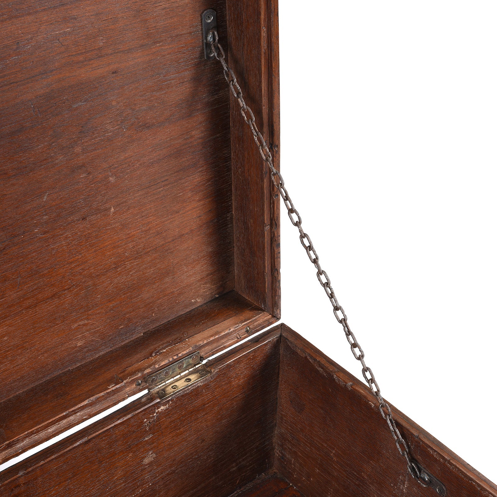 Brass Bound Teak Military Chest From Rajasthan -19th Century
