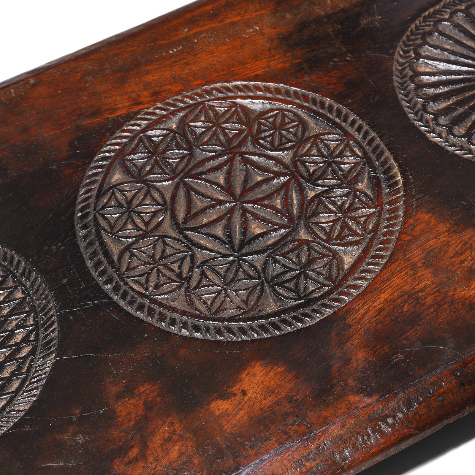 Chip Carved Teak Puja Chowki  From Kutch - 19th Century