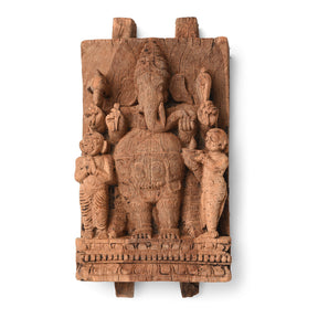 Carved Chariot Carving Of Ganesha - 19th Century