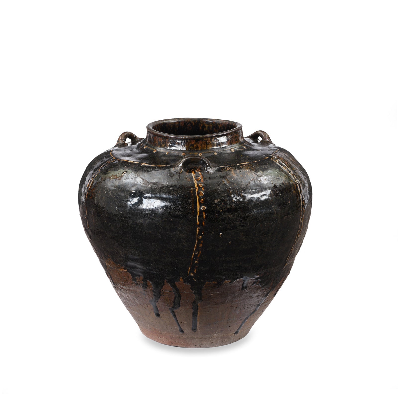 Glazed Martaban Jar From Burma - 18th / 19th Century