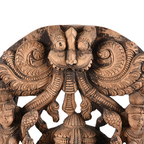 Carved Wood Ganesha Statue From Tamil Nadu