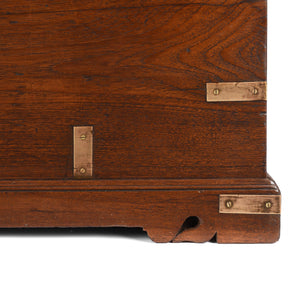 Brass Bound Teak Chest From Gujarat - 19th Century