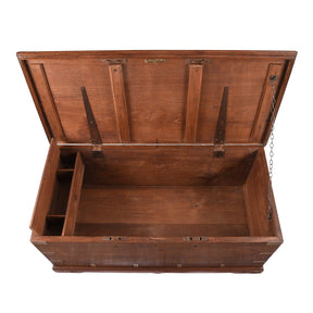 Brass Bound Teak Chest From Gujarat - 19th Century