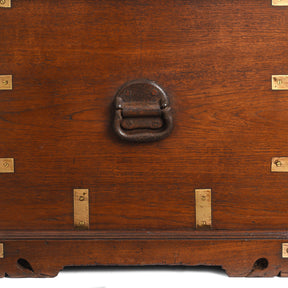 Brass Bound Teak Chest From Gujarat - 19th Century