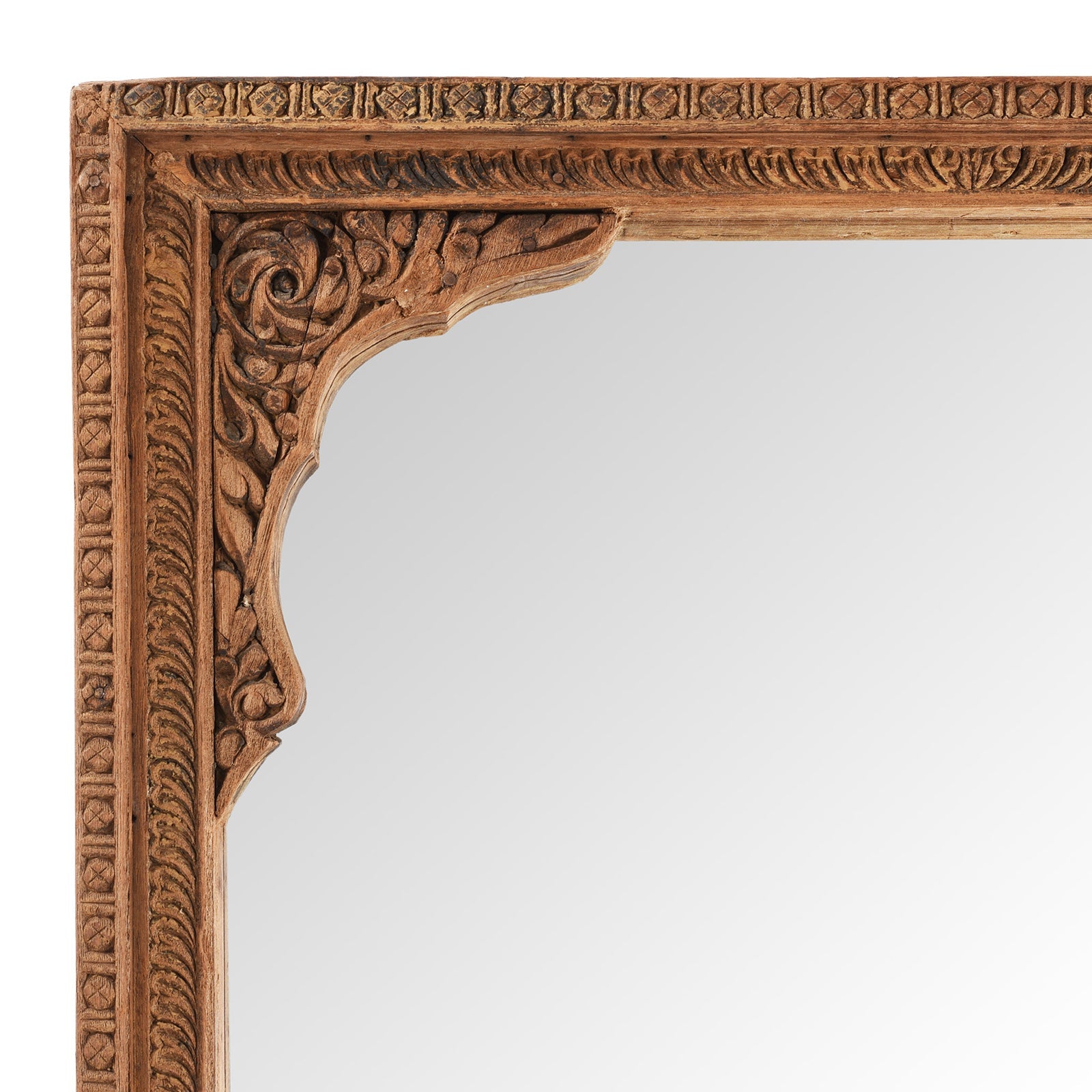 Mirror Made From An Old Shekhawati Window - 19th Century