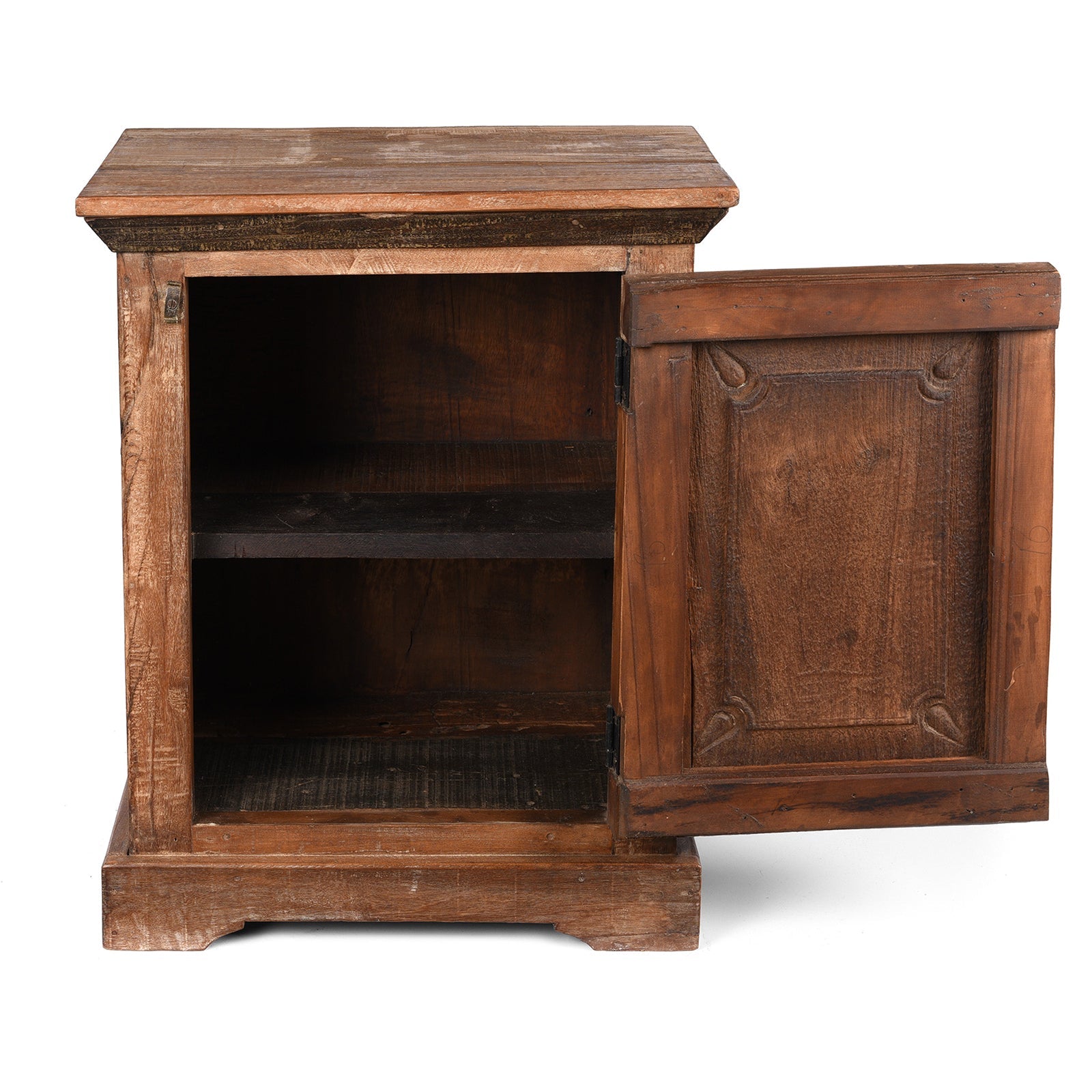 Bedside Cabinet Made From Reclaimed Teak