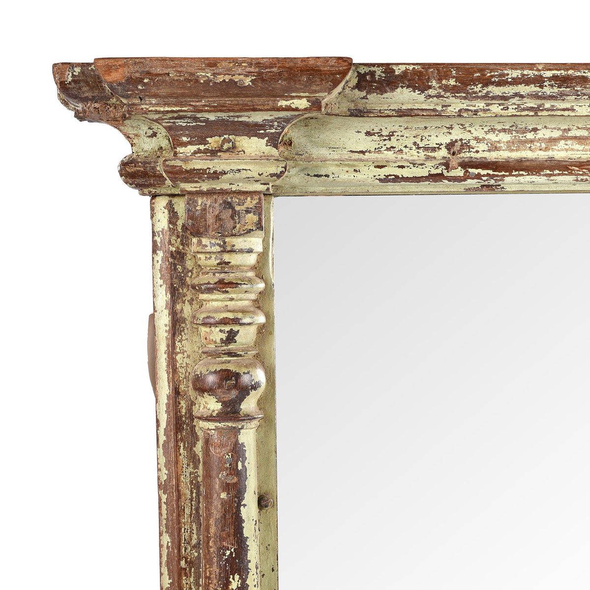 Vintage Regency Style Painted Teak Mirror (93 x 99cm)