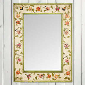 Hand Painted Chintz Style Mirror From Rajasthan