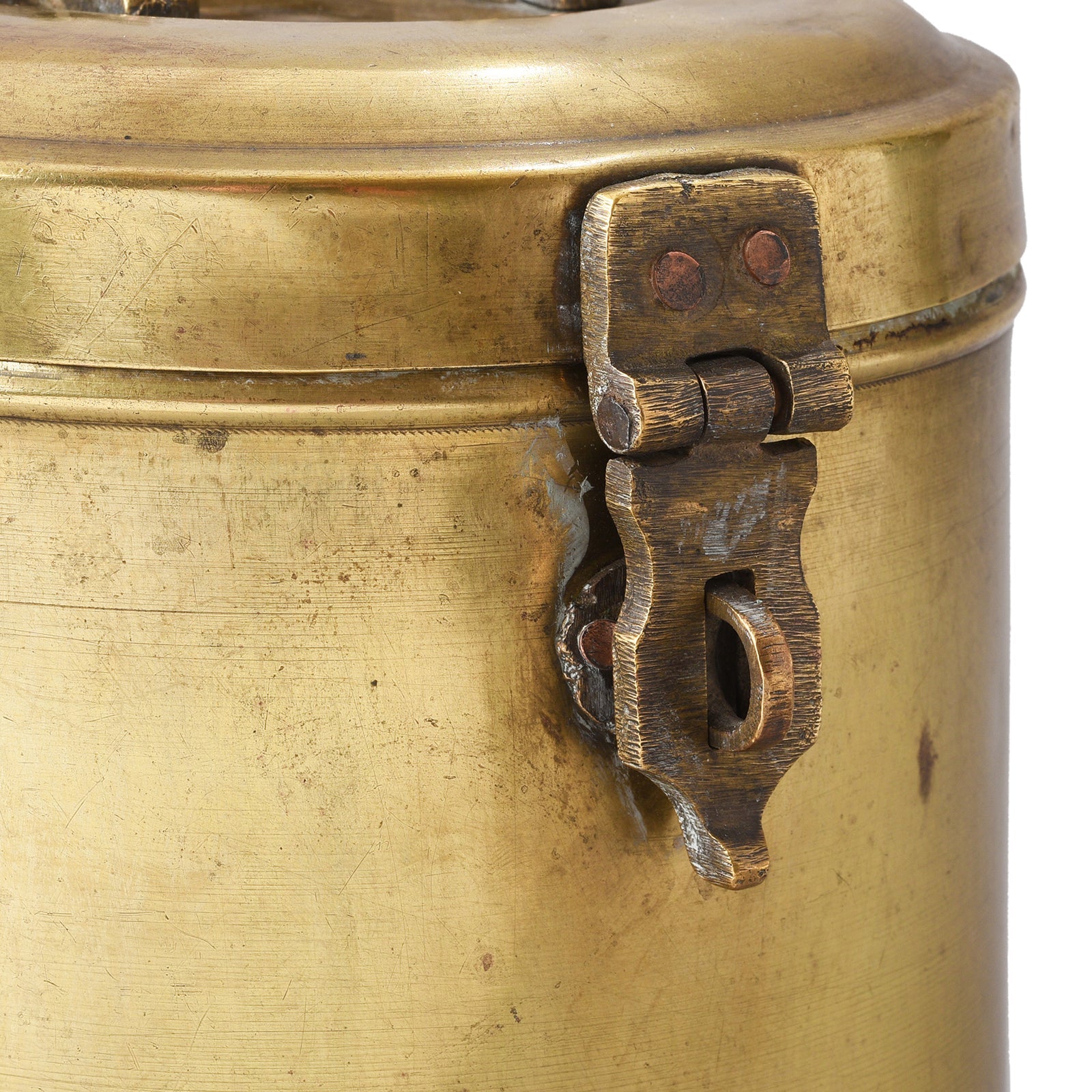 Vintage Indian Brass Food Caddy - Ca 1920