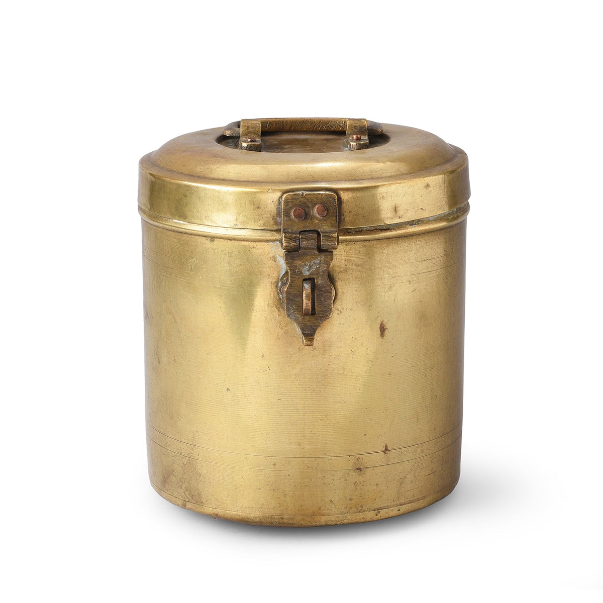 Vintage Indian Brass Food Caddy - Ca 1920