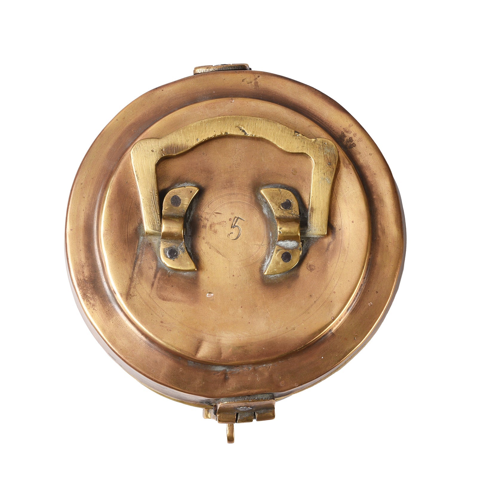 Vintage Indian Brass Food Caddy From Bombay - Ca 1920