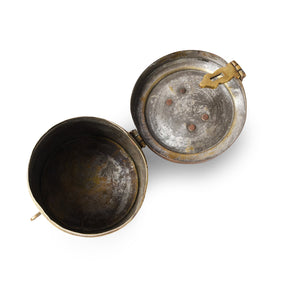 Vintage Indian Brass Food Caddy From Bombay - Ca 1920
