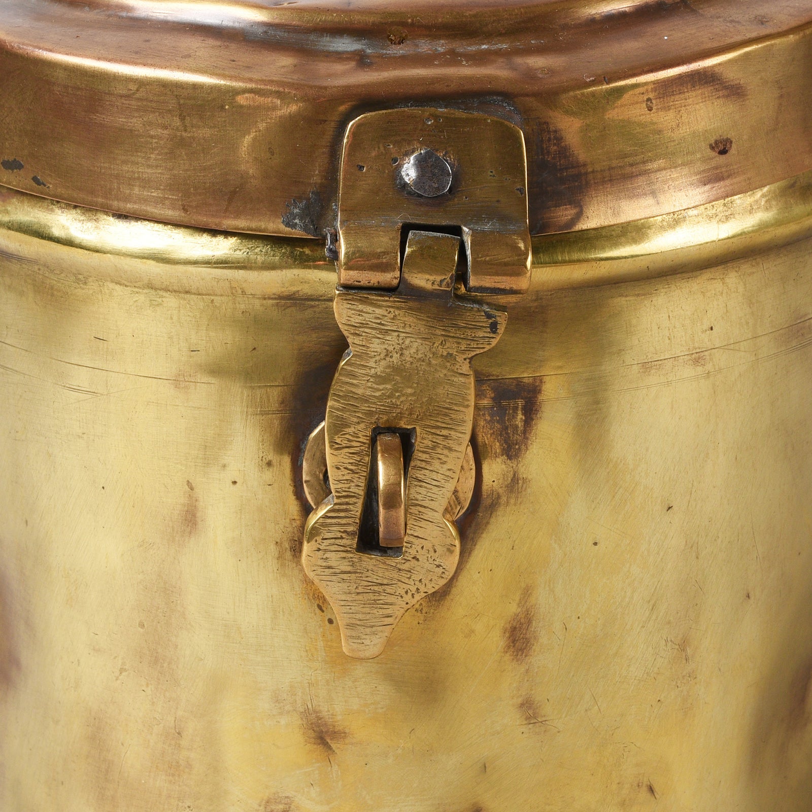 Vintage Indian Brass Food Caddy From Bombay - Ca 1920