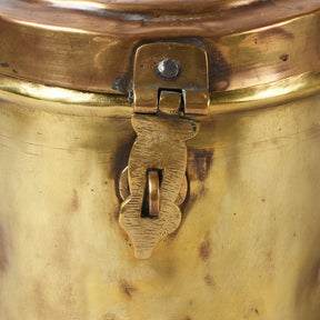 Vintage Indian Brass Food Caddy From Bombay - Ca 1920