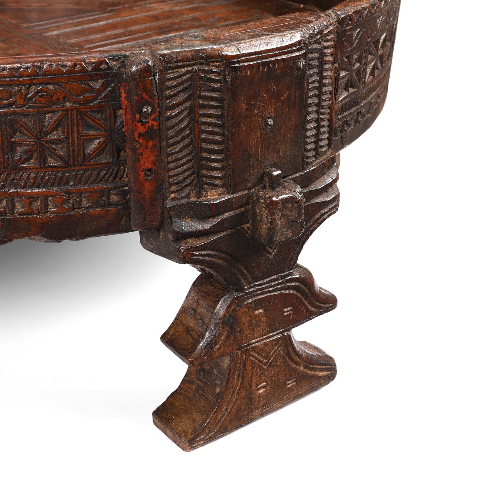Indian Chakki Coffee Table From Rajasthan - 19th Century