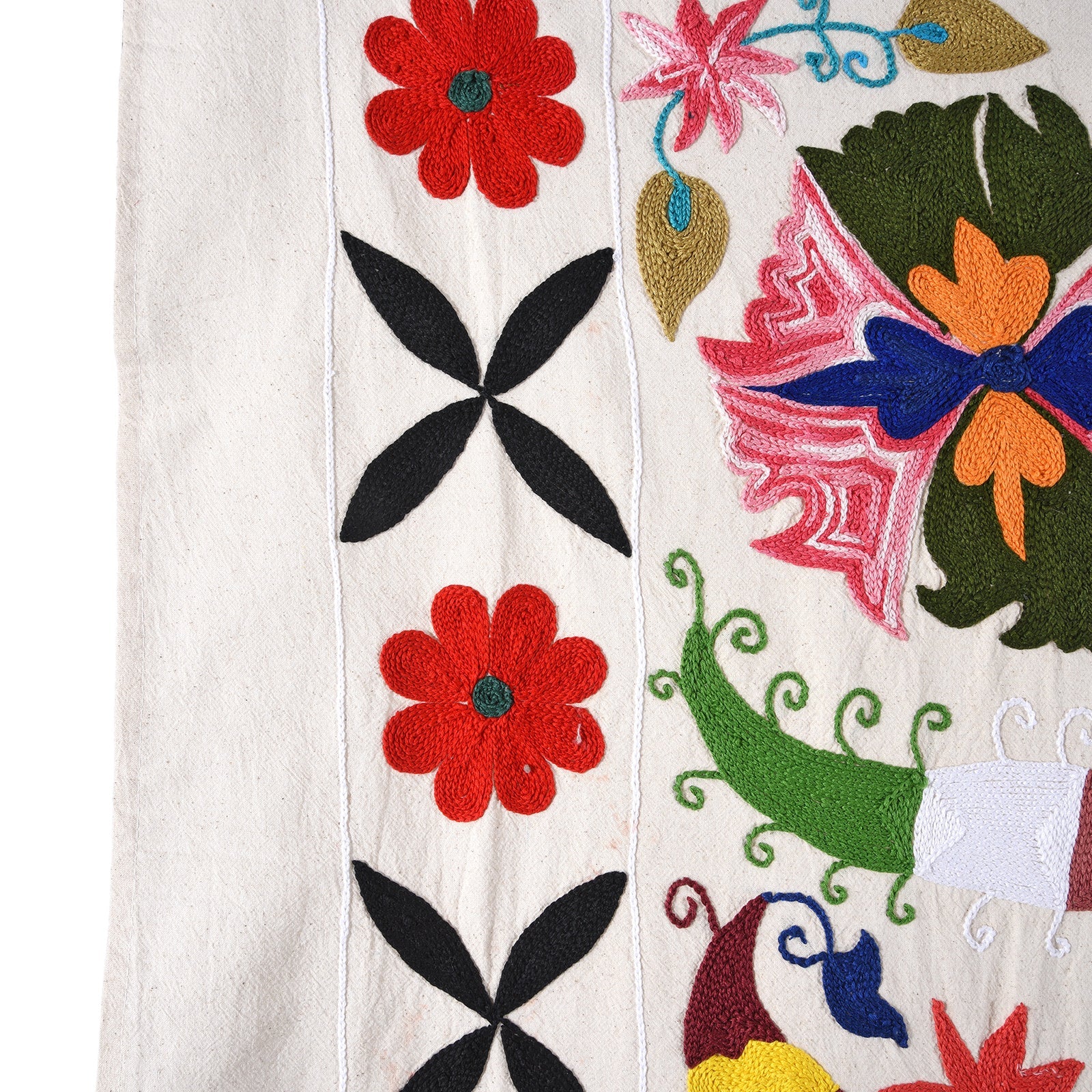 Embroidered Suzani Throw (210 x 148 cm)