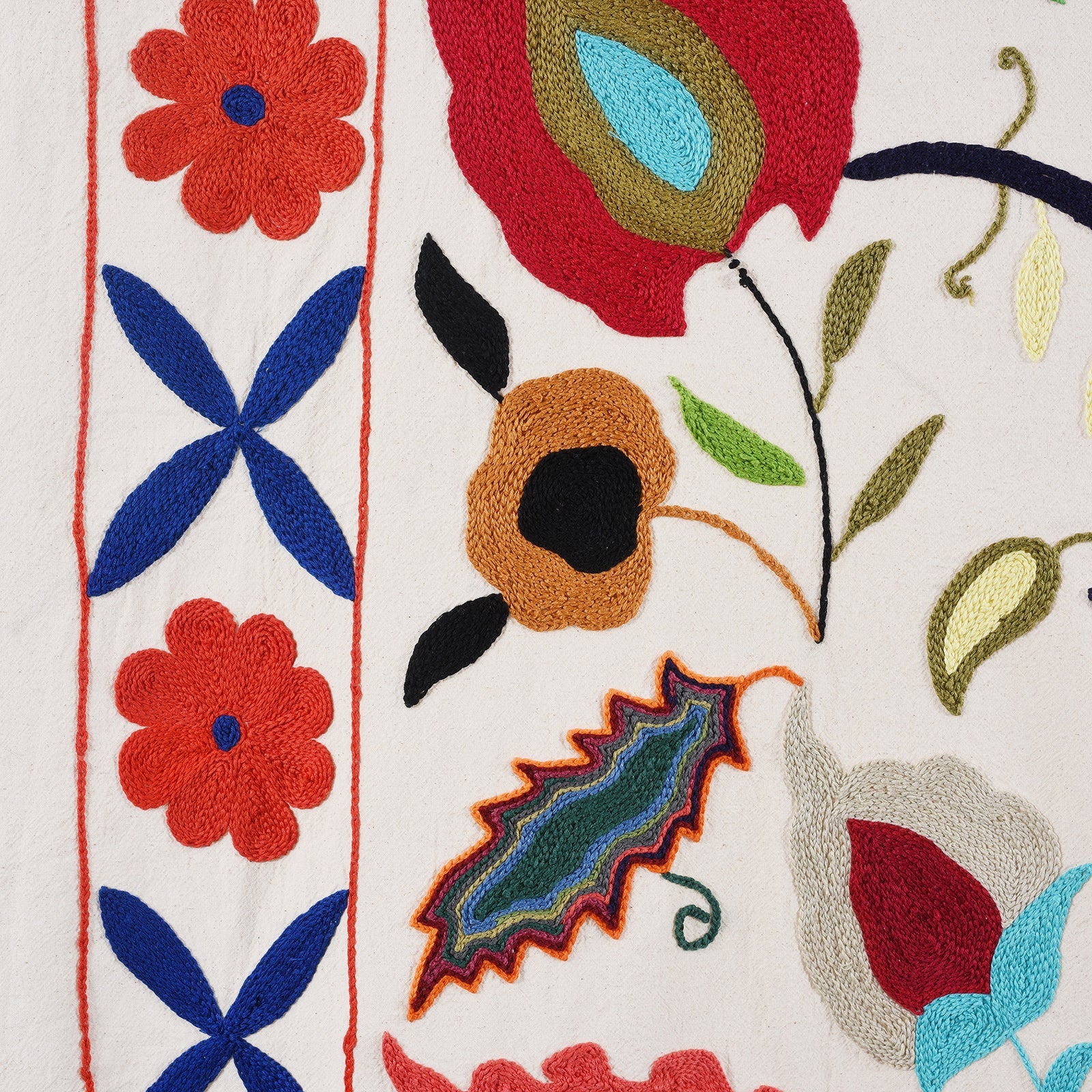 Embroidered Suzani Throw (216 x 142cm)