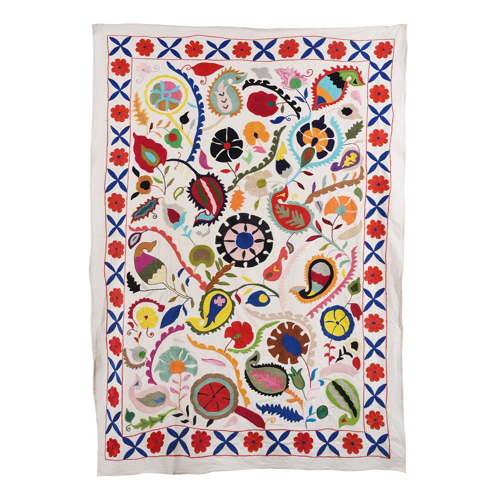 Embroidered Suzani Throw (216 x 142cm)