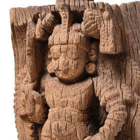 Teak Chariot Carving From Tamil Nadu - 19th Century