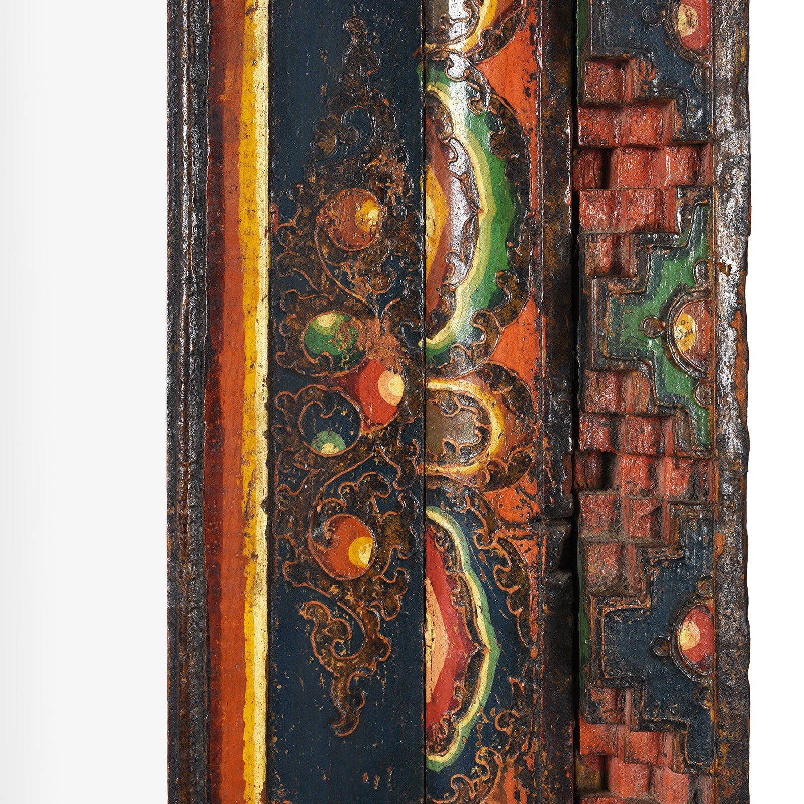 Old Tibetan Door Mirror - Ca 1910