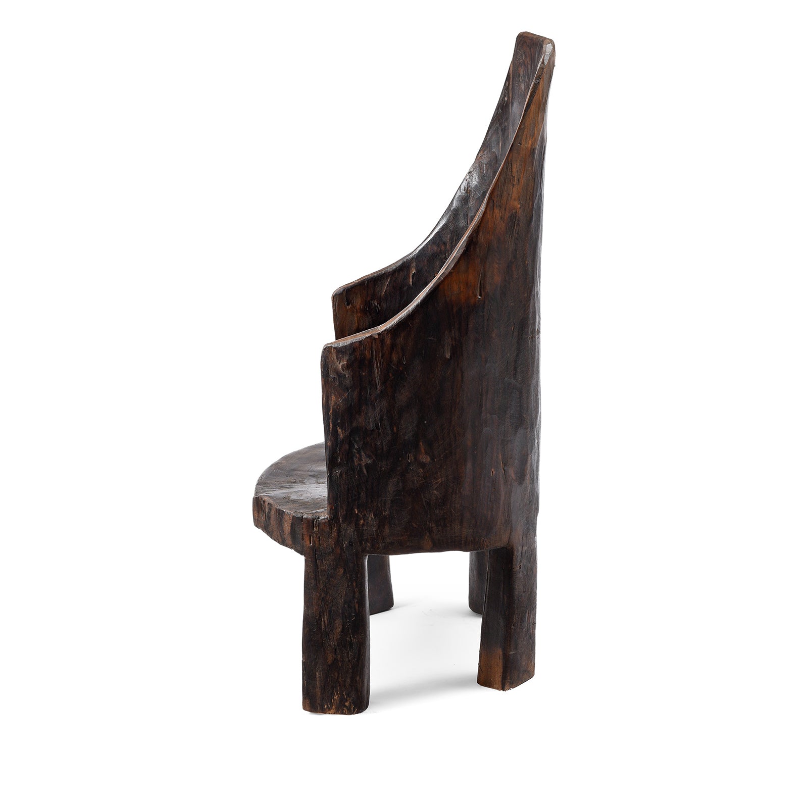 Carved Tribal Chair From Nagaland -  Ca 1930
