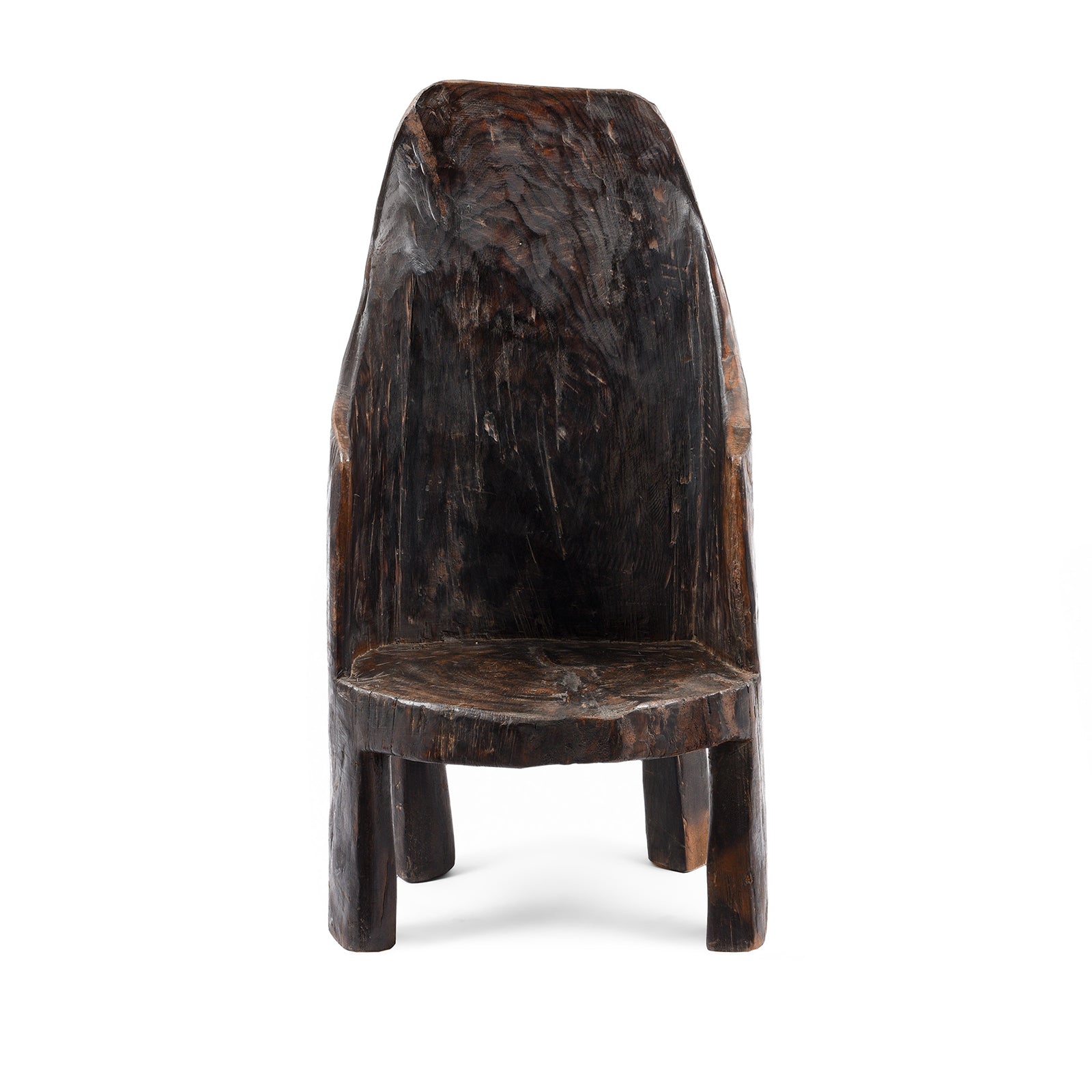 Carved Tribal Chair From Nagaland -  Ca 1930