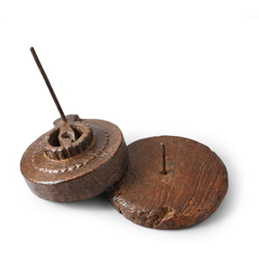 Childs Toy Teak Grinding Mill From Rajasthan - Ca 1920