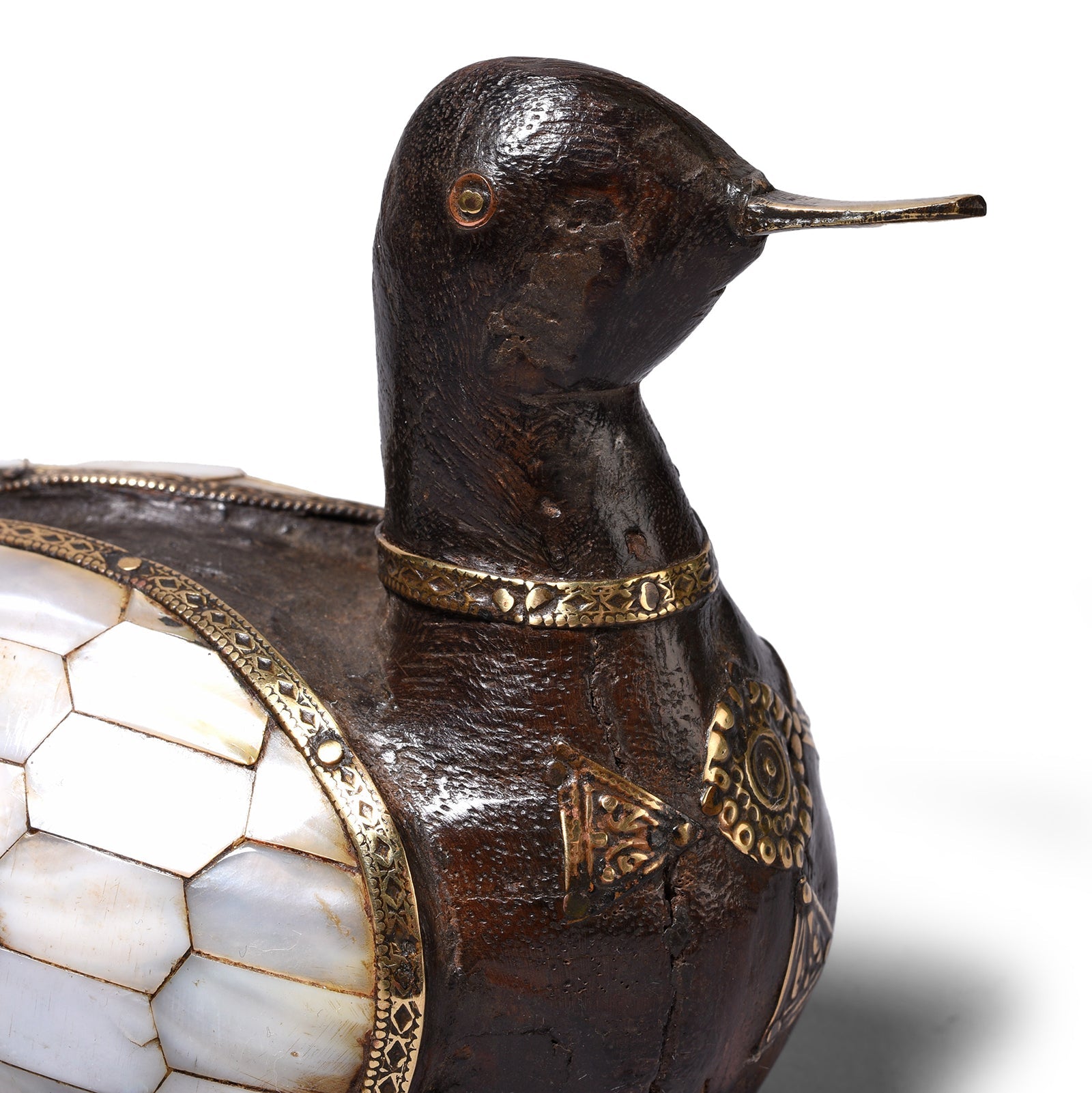 Vintage Indian Mother Of Pearl Inlay Duck