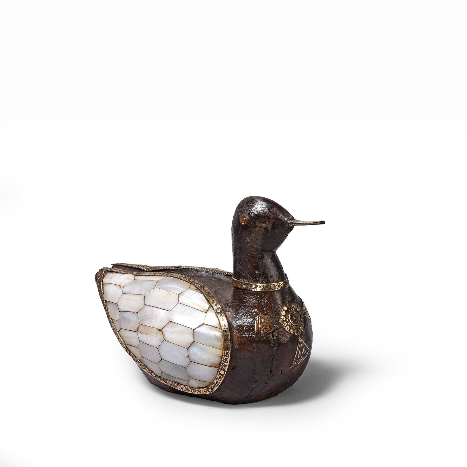 Vintage Indian Mother Of Pearl Inlay Duck