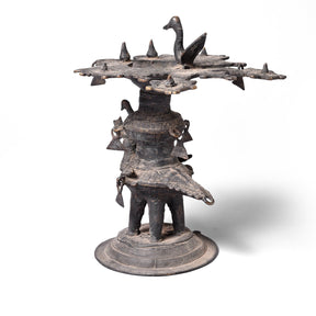Brass Dhokra Bastar Oil Lamp - Ca 1910
