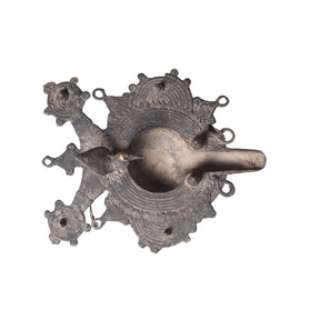 Brass Dhokra Bastar Oil Lamp - Ca 1910