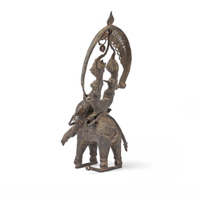 Brass Bastar Elephant & Riders - Ca 1975