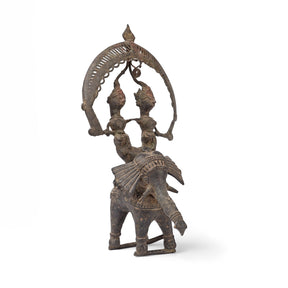 Brass Bastar Elephant & Riders - Ca 1975