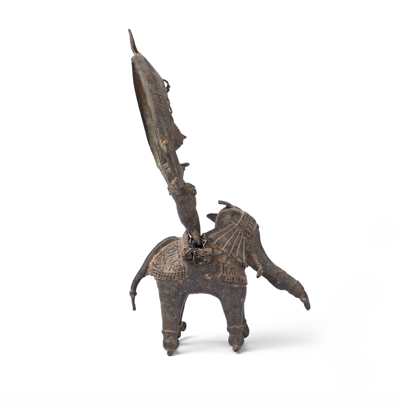 Brass Bastar Elephant & Riders - Ca 1975