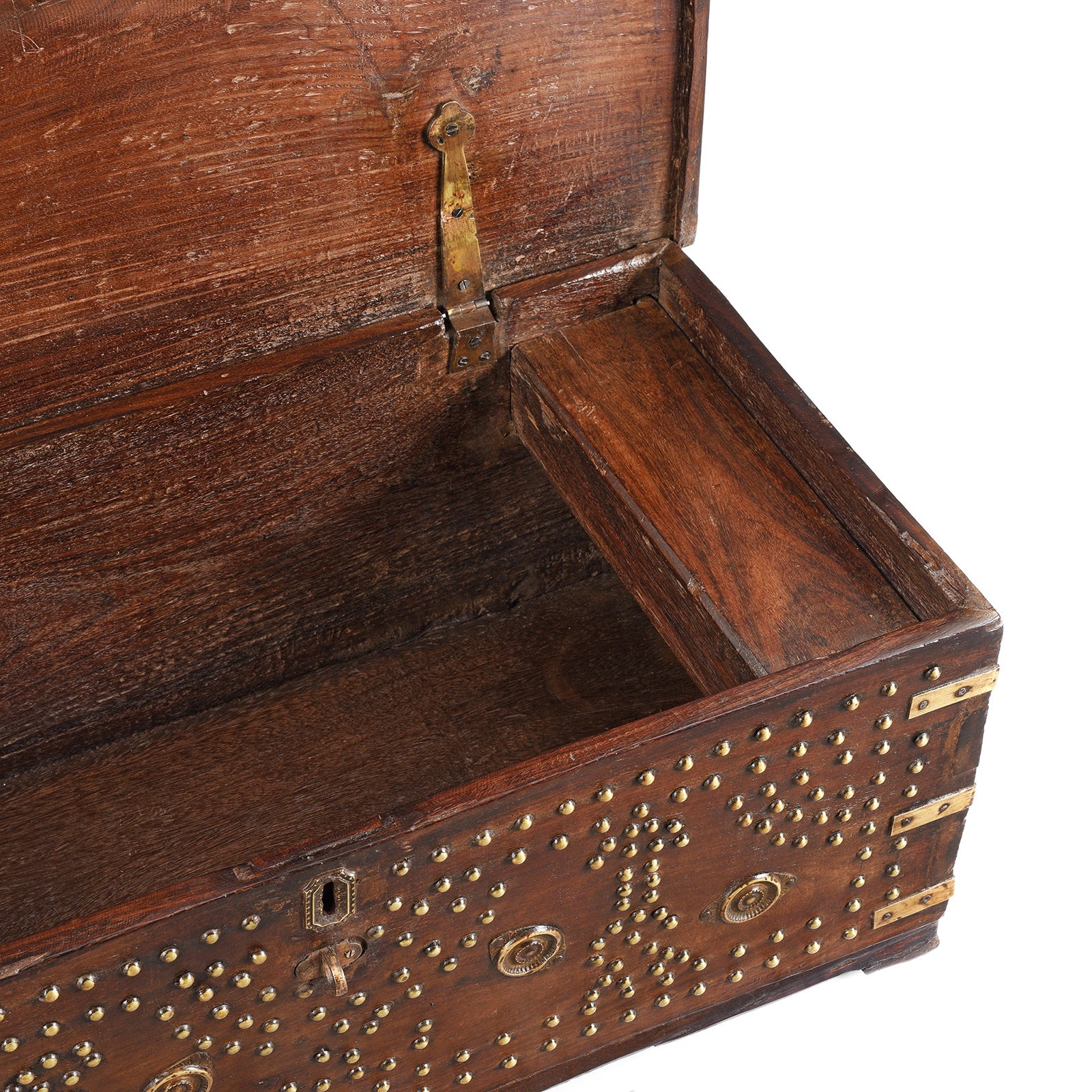 Studded Shisham Zanzibar Chest - 19th Century