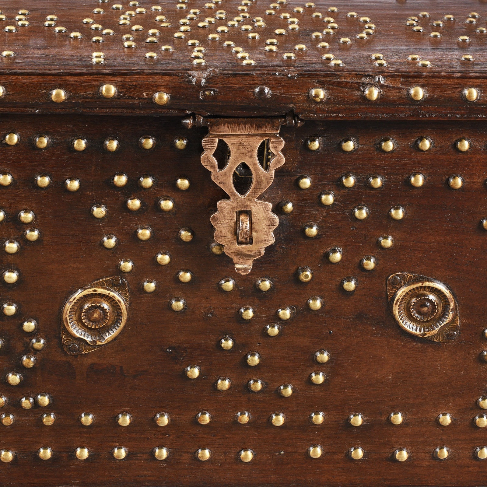Studded Shisham Zanzibar Chest - 19th Century