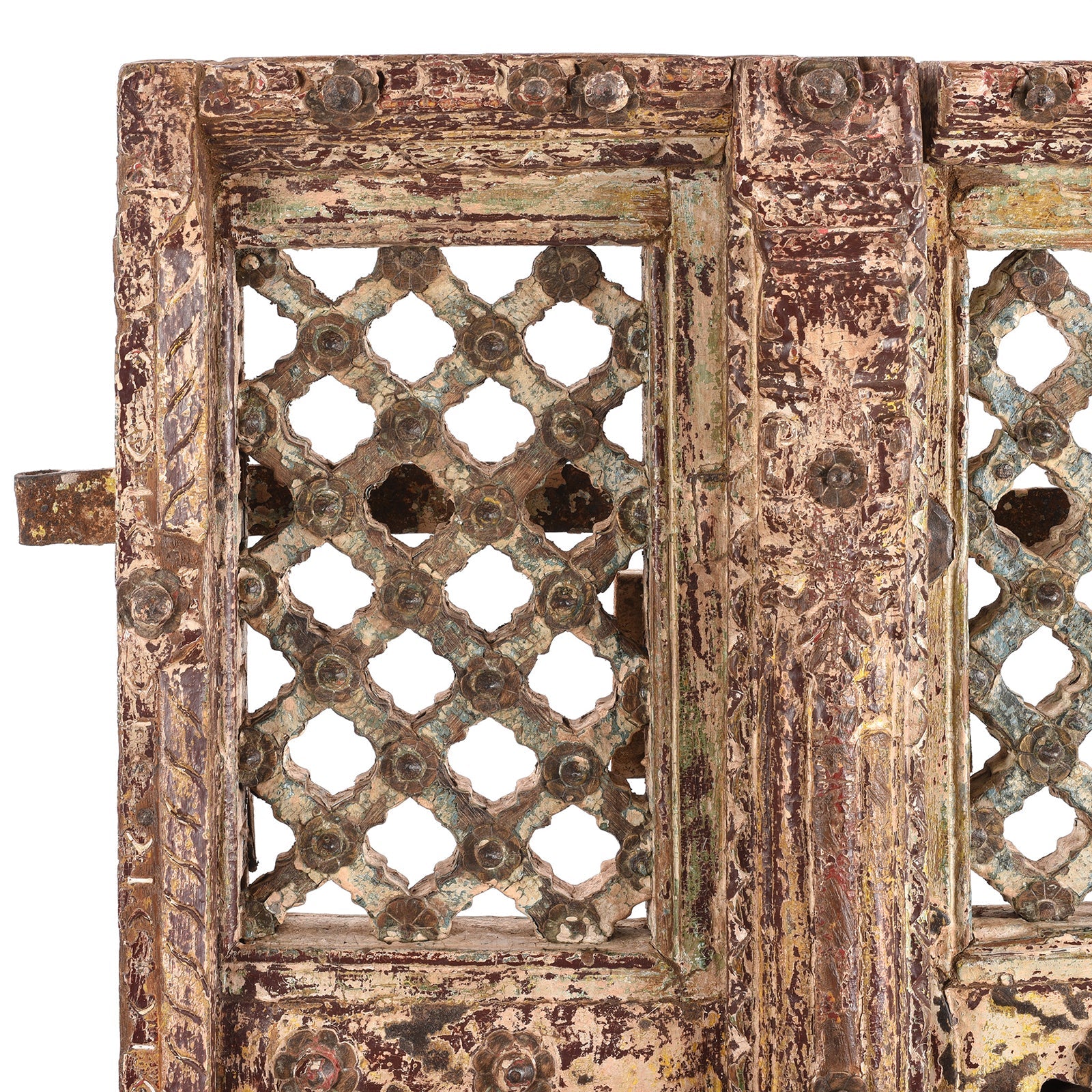Carved Teak Jali Shrine Doors From Gujarat - 18th Century