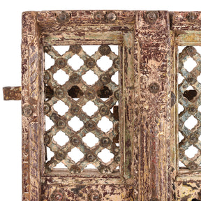 Carved Teak Jali Shrine Doors From Gujarat - 18th Century