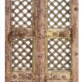 Carved Teak Jali Shrine Doors From Gujarat - 18th Century
