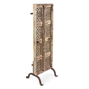 Carved Teak Jali Shrine Doors From Gujarat - 18th Century