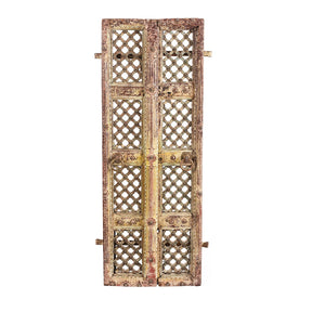 Carved Teak Jali Shrine Doors From Gujarat - 18th Century