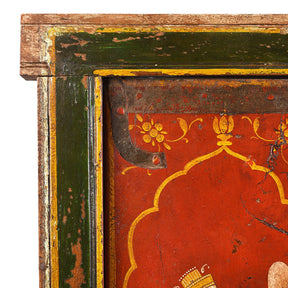 Painted Hanuman Bhairava Shutters From Bikaner - Ca 1900