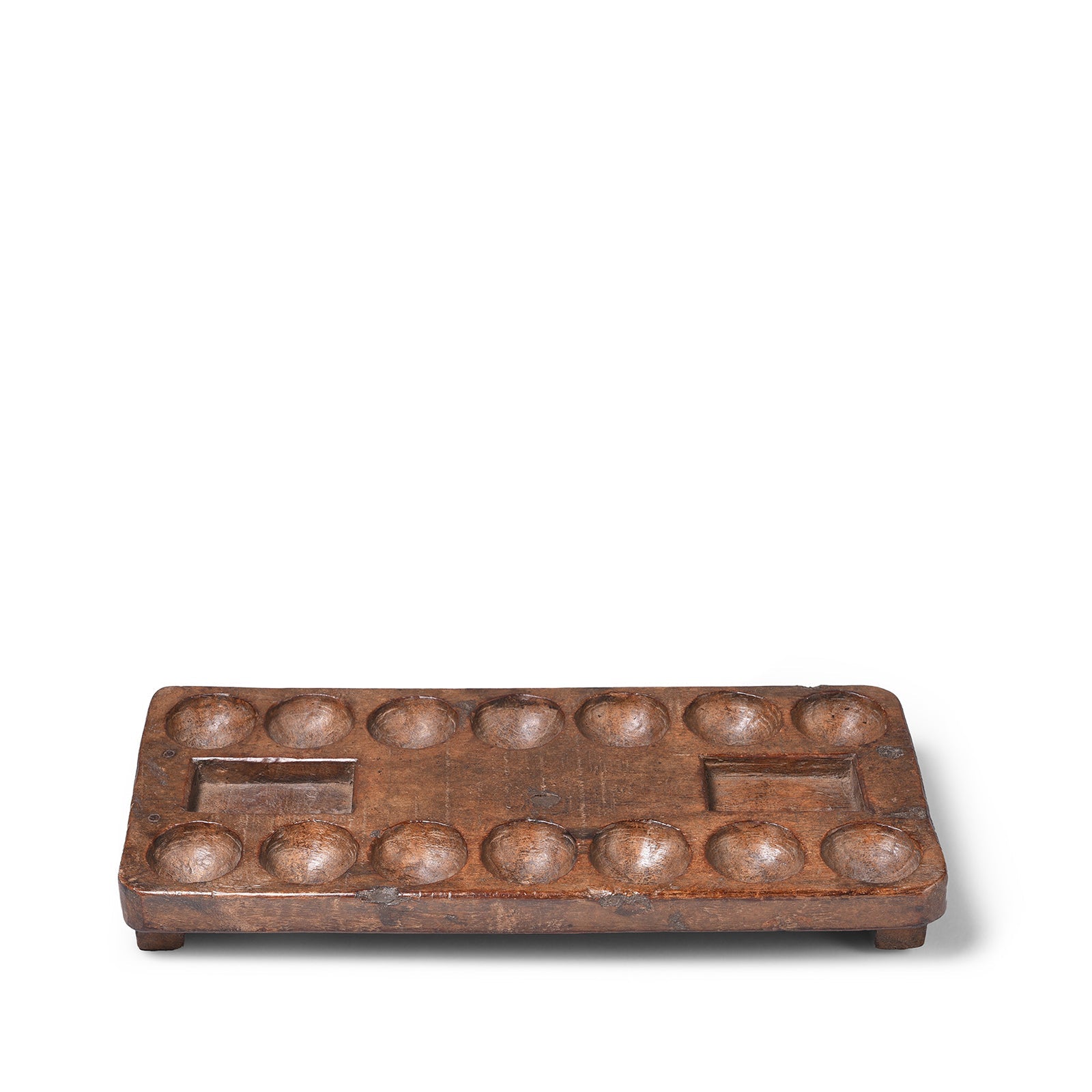 Pallanguzhi Game Board From Kerala - 19th Century
